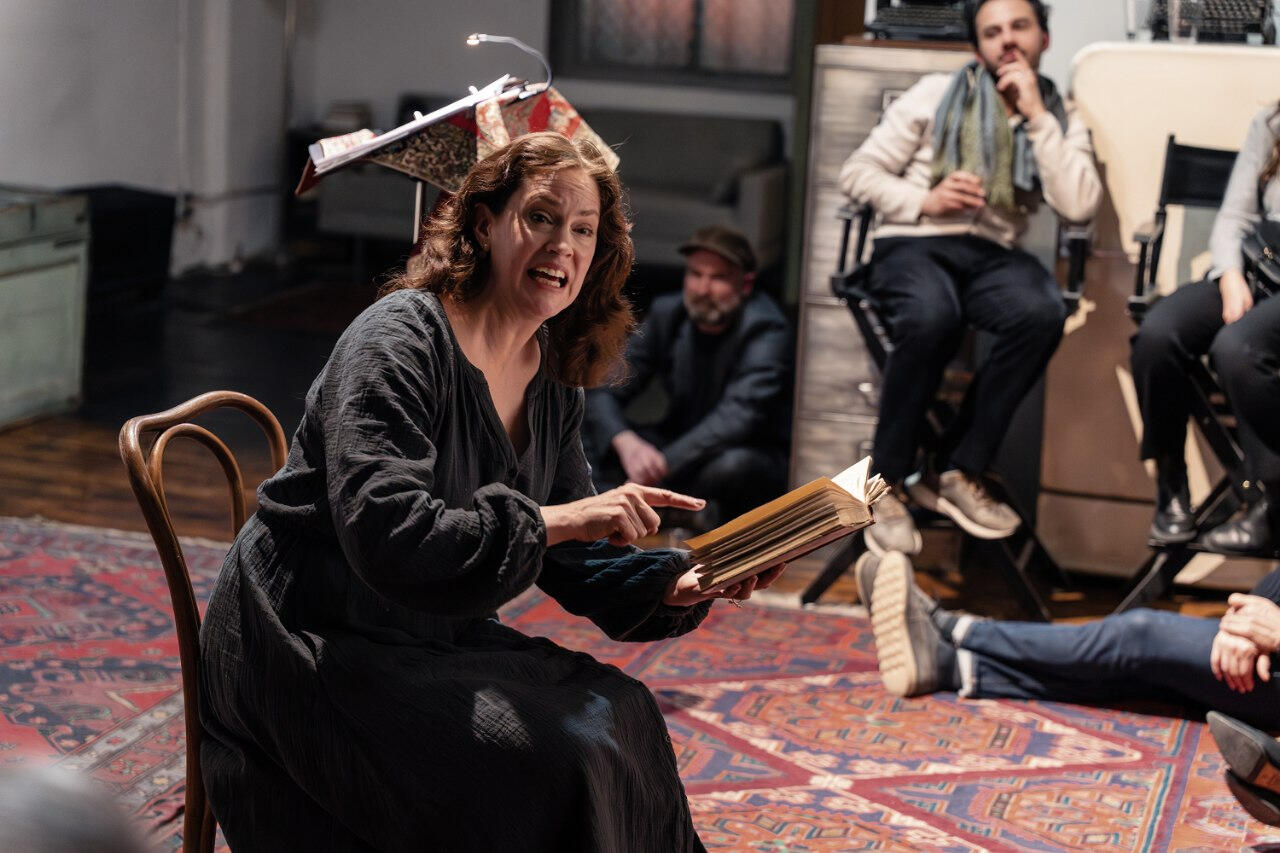 Juliana Francis Kelly performing The Unburied Project at Theater of War Productions, NYC.